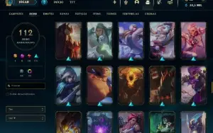 Conta Level 315 Com 117 Campeões- Gold Ii- 112 Skins- Ultima