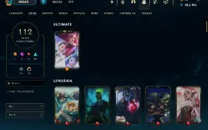 Conta Level 315 Com 117 Campeões- Gold Ii- 112 Skins- Ultima