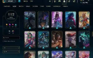 Conta Level 315 Com 117 Campeões- Gold Ii- 112 Skins- Ultima