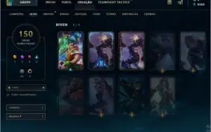 Conta LOL, 150 skins, Riven Campeonato season 2 e Rammus Rei