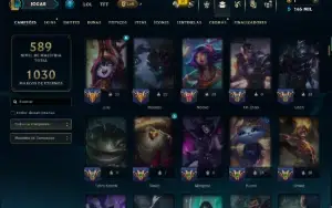 Bronze 2 com TODOS os Champs e 223 Skins ( SUP / JG )