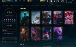 Bronze 2 com TODOS os Champs e 223 Skins ( SUP / JG )