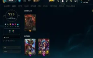 Bronze 2 com TODOS os Champs e 223 Skins ( SUP / JG )