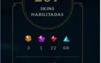 Conta ouro 3, 267 skin, unico dono