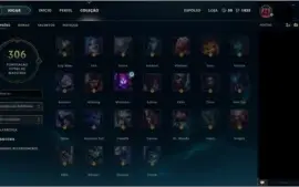 CONTA LEAGUE OF LEGENDS DIAMANTE 5 70SKINS MUITOS CHAMPS