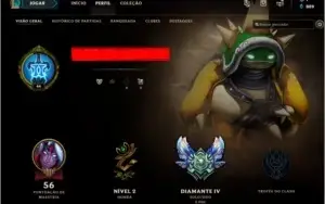 Conta Lol - Diamante 4 - Rammus Rei- 25 Skins - 50 Campeão