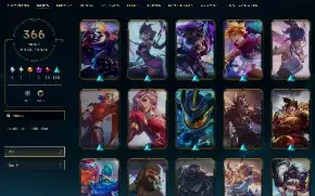 Conta lol LV 735 364 skin Platina