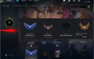 conta dima 4 smurf 64% winrate ganhando 23 pdl perdendo 13