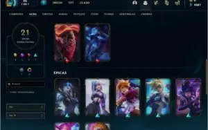 Conta Mestre 78 PDL com 59% de win rate 21 skins e 51 champs