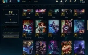 Conta Mestre 78 PDL com 59% de win rate 21 skins e 51 champs