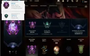 Conta Mestre 78 PDL com 59% de win rate 21 skins e 51 champs