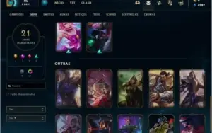 Conta Mestre 78 PDL com 59% de win rate 21 skins e 51 champs