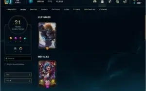 Conta Mestre 78 PDL com 59% de win rate 21 skins e 51 champs