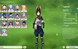 Conta genshin impact AR-07 Tighnari,Qiqi
