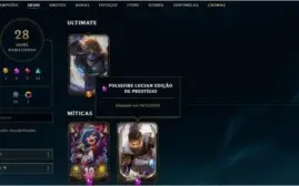 Conta Lol Pulsefire Ez, Lucian Pulsefire Prestígio