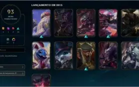 Conta League Of Legends +90 Skins Prata III  Nivel 170 7K EA