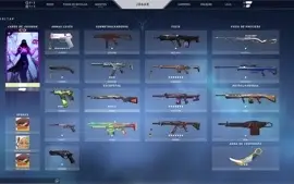 conta valorant com várias skins e vários passes