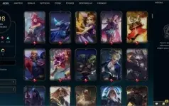 CONTA LOL 300 SKINS FULL CHAMPION