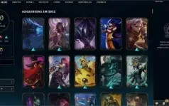 CONTA LOL 300 SKINS FULL CHAMPION