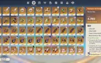 conta Genshin impact ar 60 23 personagens 5 estrelas