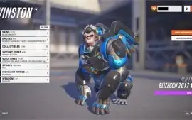 OW2 WIDOWMAKER NOIRE/WINSTON BLIZZCON 310+ skins