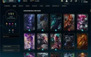 Conta lol master todos champs 100k + EA