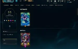 Unranked com 100 Champs e 53 Skins