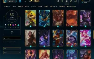 Unranked com 100 Champs e 53 Skins
