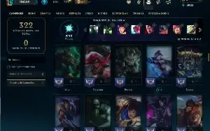 Unranked com 100 Champs e 53 Skins