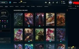 conta lol diamante 1 277 skins faltando 8 campeões