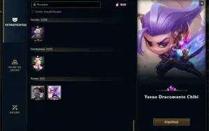 CONTA TFT YASUO DRACO + ARENA RESORT