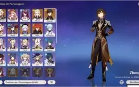 AR 50> zhong, itto,albedo, diluc, mona, qiqi e bençao