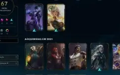 Conta Platina IV, Lv 161, várias skins daora