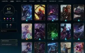 Conta Platina IV, Lv 161, várias skins daora