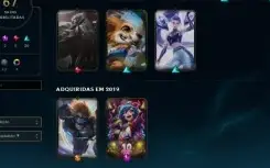Conta Platina IV, Lv 161, várias skins daora