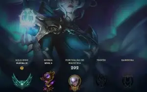 Conta Platina IV, Lv 161, várias skins daora