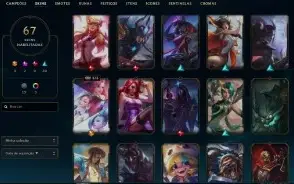 Conta Platina IV, Lv 161, várias skins daora