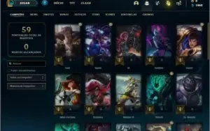 Conta bronze 1 com 31 champs e 1 skin