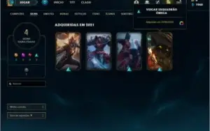 Conta bronze 1 com 31 champs e 1 skin