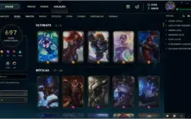 Conta LOL todos os campeões e 700 skins