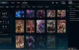 Conta LOL todos os campeões e 700 skins