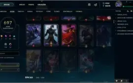 Conta LOL todos os campeões e 700 skins