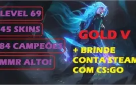 CONTA GOLD V!!! (MMR ALTO) +BRINDE: CS:GO!!!