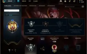 Conta prata 1 com 25 skins e 43 champs