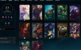 Conta de LOL Diamante 2 Hihg MMR 80% de winrate - 37 skins