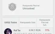 Conta de LOL Diamante 2 Hihg MMR 80% de winrate - 37 skins