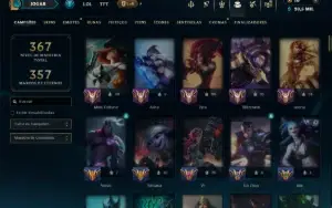 Unranked com 115 Champs e 41 Skins ( ADC / SUP / JG )