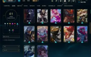 Unranked com 115 Champs e 41 Skins ( ADC / SUP / JG )