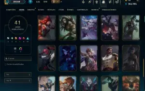 Unranked com 115 Champs e 41 Skins ( ADC / SUP / JG )