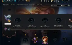 Unranked com 115 Champs e 41 Skins ( ADC / SUP / JG )